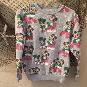 Mickey Mouse and Minnie Ice Skating Sweatshirt